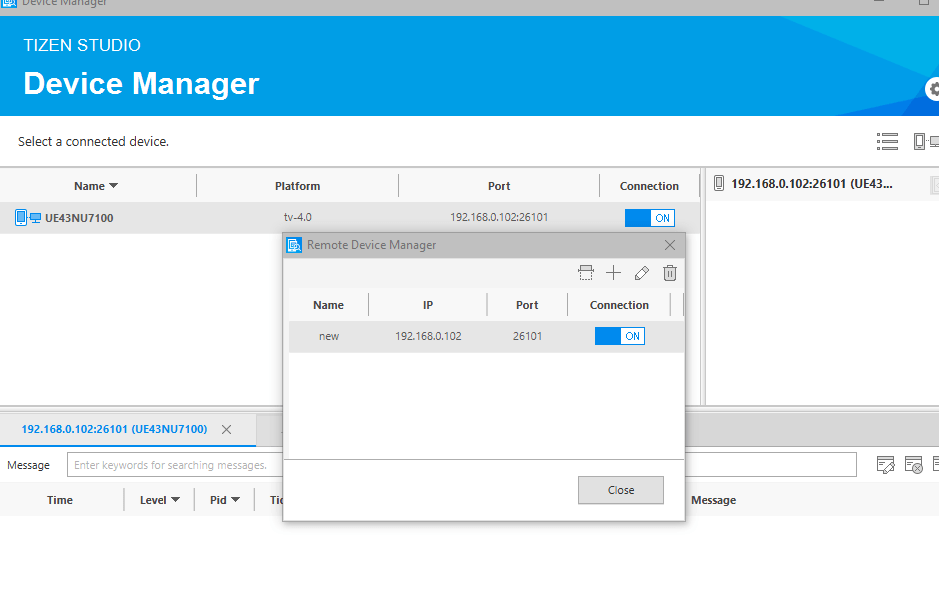 переключатель Connect в положение вкл