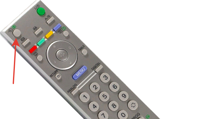 кнопка INPUT для ТВ Sony