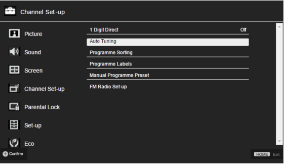 Автонастройка цифровых каналов