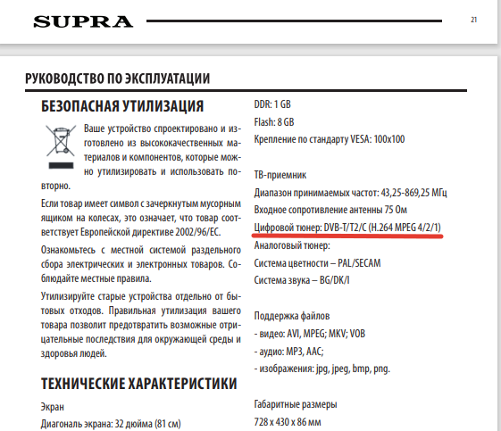 характеристики