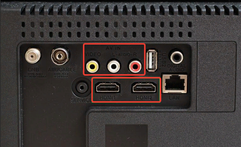 задняя панель ТВ