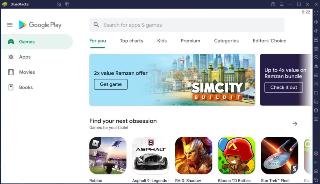 Откройте Google Play Market